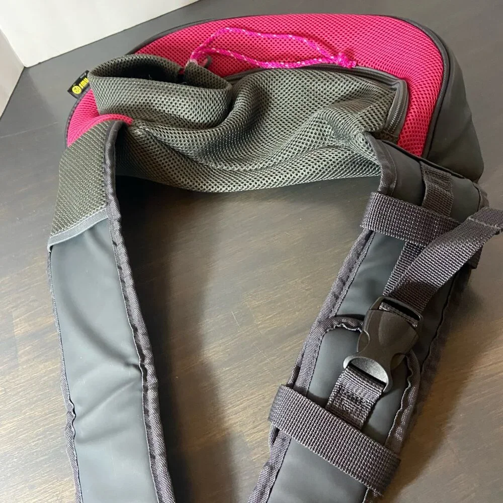 PAWS Chic Comfort Hands-Free Pet Sling Carrier – Pink & Grey - New